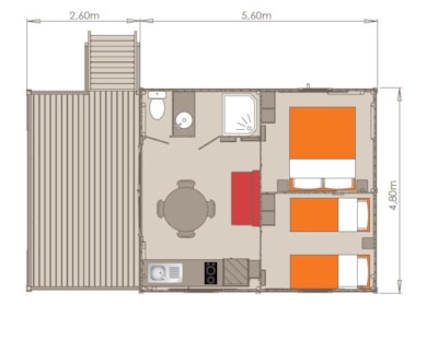 Lodge Prestige Sarrans 39m² (2 bedrooms)