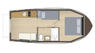 Robinson's boat 20m² (2 bedrooms) - Air conditionning