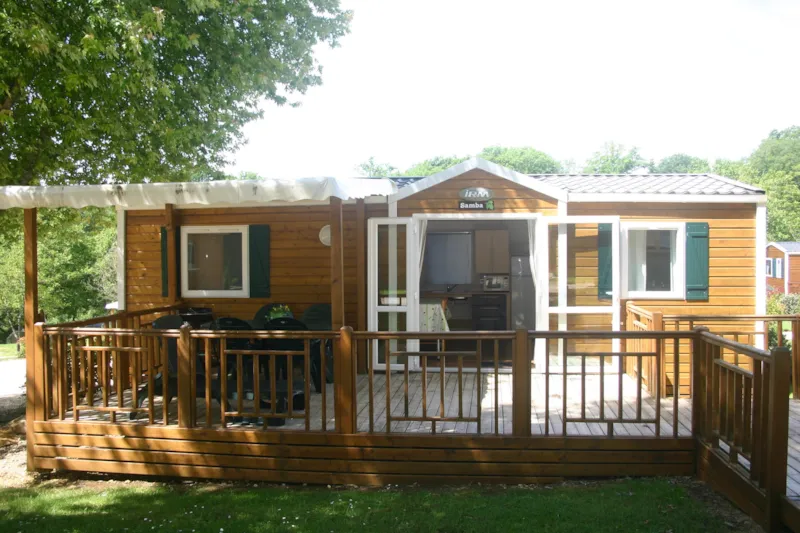 Mobil Home Pmr Climatisé Samba Helios 32M² - Terrasse Semi Couverte 18 M² Lit Bébé Possible
