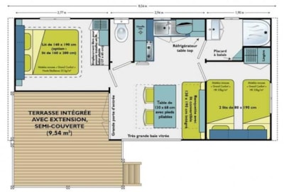 MH Loggia Tam 2 bedrooms - 25m²  terrace 9.54m²