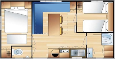Super Mercure Famille / Elliot Famille 27.50 m² 2 bedrooms + terrace 15m²