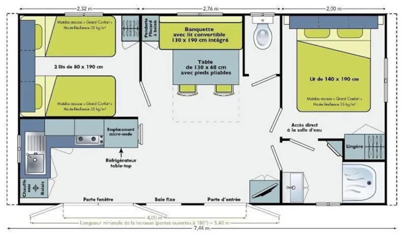 Super Mercure Climatisé Maya Riviera 2 Ch 27.50 M²  Terrasse Semi Couverte 15 M²