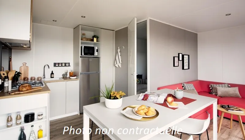 Mobil-Home Pacifique 25M² (2 Chambres) + Terrasse Couverte