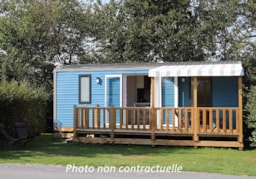 Location - Mobil-Home Pacifique 25M² (2 Chambres) + Terrasse Couverte - Camping L'Escapade