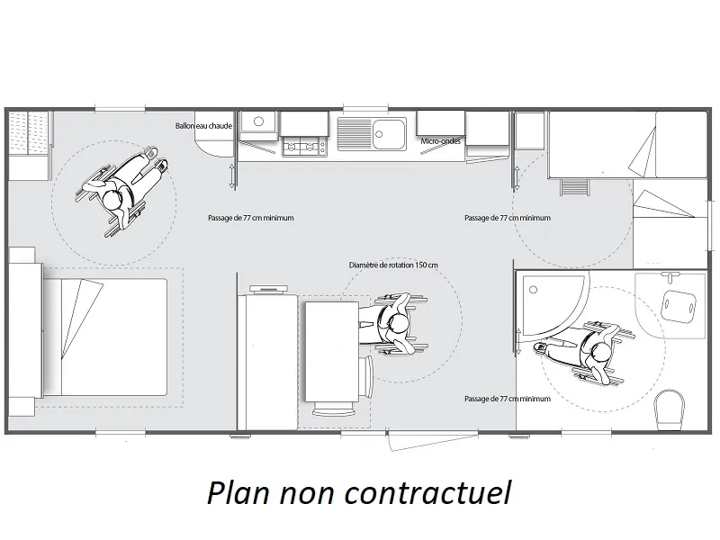 Mobil Home Java 30M2 (2 Chambres) + Terrasse Pmr
