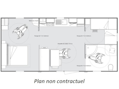 Java mobile home, 30 m² - 2 bedrooms + terrace for people with reduced mobility — 6