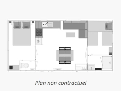 Mobil-home Caraïbes  28m² (2 bedrooms) — 6