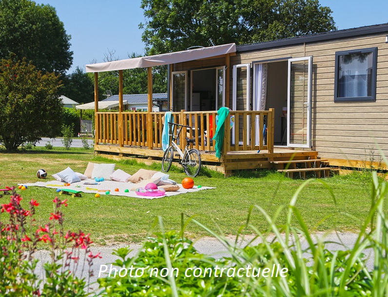 Location - Mobil-Home Grand Large 34M² (3 Chambres) + Terrasse - Camping L'Escapade
