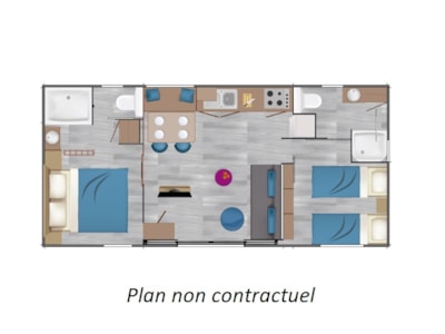 Taos mobile home, 35 m² (2 bedrooms, 2 bathrooms) + terrace by the pond — 7