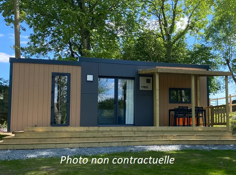 Mietunterkunft - Mobilheim Taos 35M² (2 Zimmer 2 Badesaal) + Terrasse Am Rande Des Teiches - Camping L'Escapade