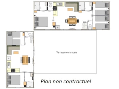 Tribu mobile home, 71 m² (5 bedrooms, 3 bathrooms) + terrace