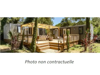 Mietunterkunft - Mobilheim Tribu 71M² (5 Zimmer 3 Badesaal) + Terrasse - Camping L'Escapade