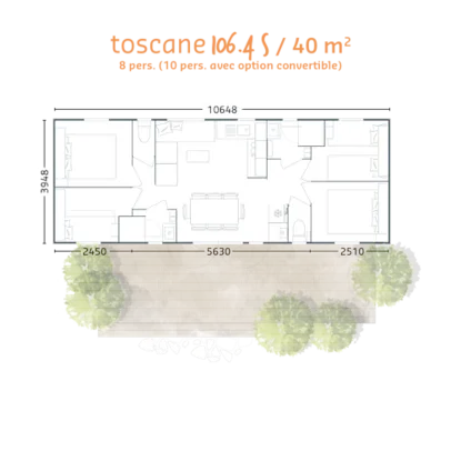 Mobil-Home Toscane (4 Chambres 2 Sdb)