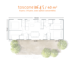 Location - Mobil-Home Toscane (4 Chambres 2 Sdb) - Camping L'Escapade