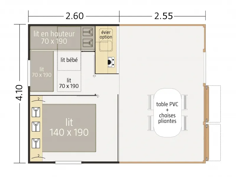 Tithome 2 Chambres Sans Sanitaires