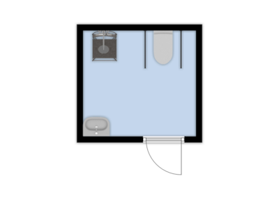 Camping site with private restroom facilities for people with disabilities