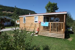 Huuraccommodatie(s) - Cottage Caborde - 29M² - 2 Slaapkamers,Zeer Comfortabel Met Zijn Semi-Beschermd Terras - Camping Ecologique LA ROCHE D'ULLY