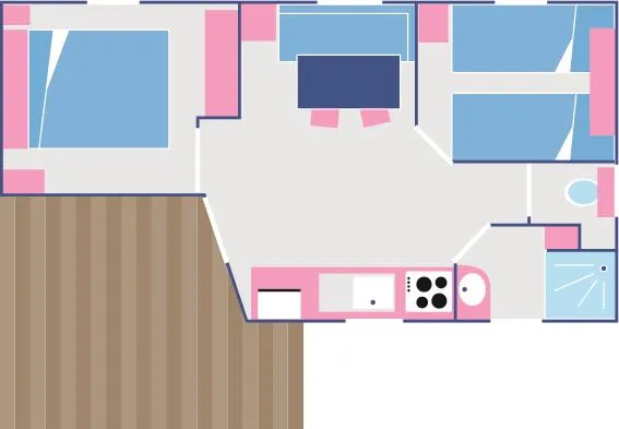 Cottage Caborde - 29M² - 2 Chambres, Très Confortable Avec Sa Terrasse Semi-Abritée