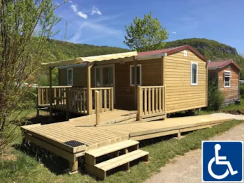 Mietunterkunft - Cottage Caborde Behindertengerecht - 32M² - 2 Zimmer, Sehr Geräumig, Für Rollstühle Zugänglich - Camping Ecologique LA ROCHE D'ULLY