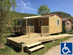 Huuraccommodatie(s) - Cottage Caborde Voor Mindervaliden - 32M² - 2 Slaapkamers, Volledig Toegankelijk Voor De Rolstoelen - Camping Ecologique LA ROCHE D'ULLY
