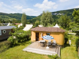 Mietunterkunft - Cottage Clavelin - 13M², Komfort, Originalität Und Vergnügen Für 2 Mit Frühstück - Camping Ecologique LA ROCHE D'ULLY