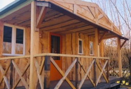 Huuraccommodatie(s) - Cottage Ailme- 25 M² - 2 Slaapkamers, Een Uniek Chalet Van De Druïden 4 Pers. - Camping Ecologique LA ROCHE D'ULLY