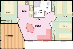 Accommodation - Cabane Natureo 100% Nature 52M² - 3 Bedrooms - Naturéo Seignosse