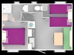 Huuraccommodatie(s) - Comfortabele Stacaravan Met Airconditioning En 2 Slaapkamers - image n°2 - CAMPING LES FOULONS