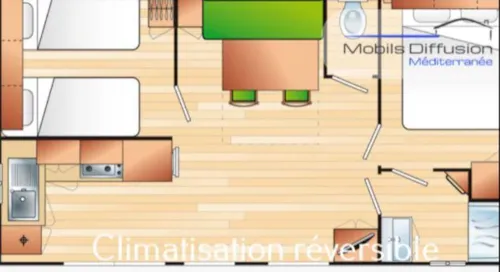 Location - Mobil-Home Sun Living Standing Clim Mh2 - - image n°6 - Camping les Castors ***