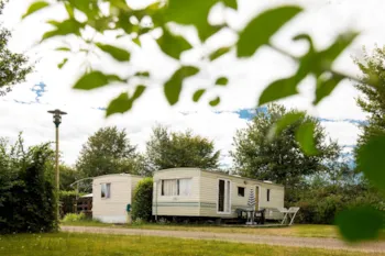 Location - Mobil Home Vintage Standard 20M² - 2 Chambres + Terrasse Non-Couverte + Tv - Flower Camping des Lacs