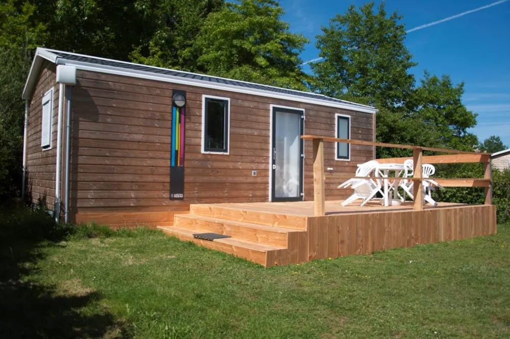 Mobil home Aquitaine Confort 24m² - 2 chambres + terrasse couverte + TV