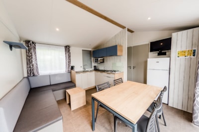 Mobile-home Limousin Confort 30m² - 3 bedrooms + sheltered terrace + TV
