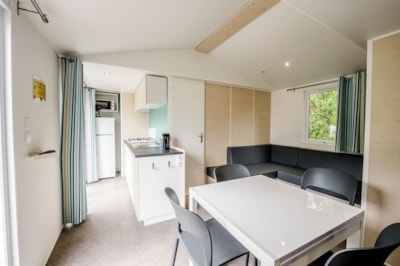 Mobile-home Limousin Confort 30m² - 3 bedrooms + sheltered terrace + TV
