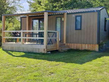 Location - Mobil Home Aquitaine Confort 24M² - 2 Chambres + Terrasse Couverte + Tv - Flower Camping des Lacs