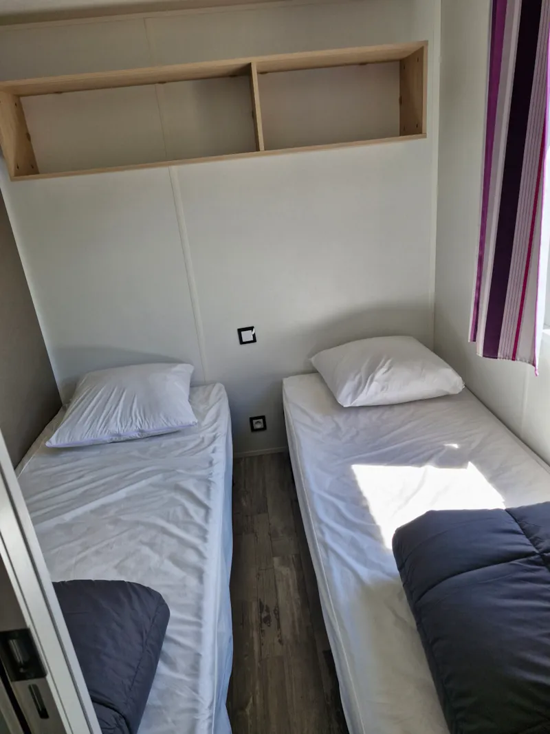 Mobil-Home Limousin Premium 32M² (3 Ch -6Pers) + Terrasse Couverte + Tv + Lave-Vaisselle +Chiliennes