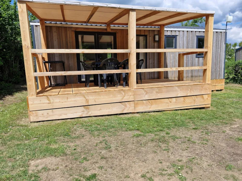 Mobil-Home Limousin Premium 32M² (3 Ch -6Pers) + Terrasse Couverte + Tv + Lave-Vaisselle +Chiliennes