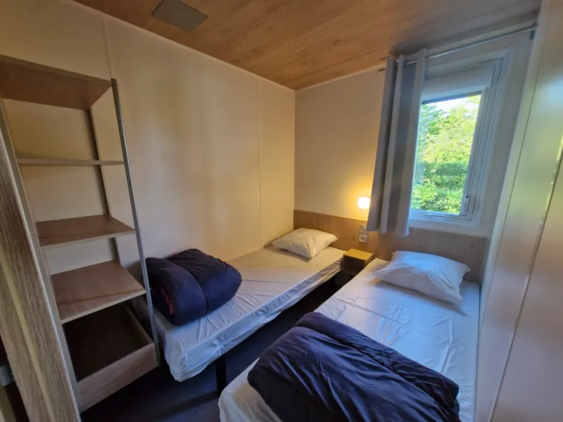 Mobil-Home Aquitaine Premium Vue Lac 29M² 2Ch+Terrasse Couverte+ Tv + Lave-Vaisselle +Chiliennes