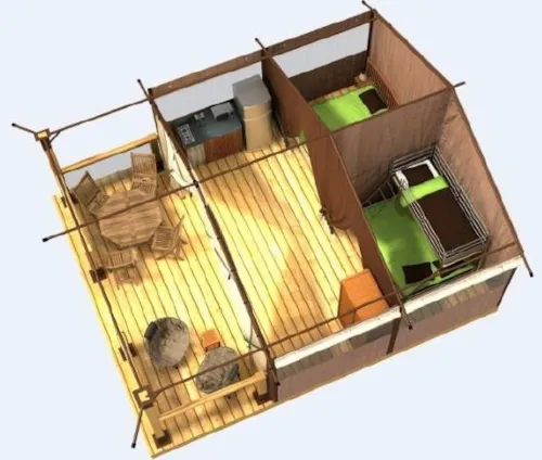 Accommodation - Furnished Tent 2 Bedrooms 1 Bathroom *** - image n°6 - YELLOH! VILLAGE - LES RAMIÈRES