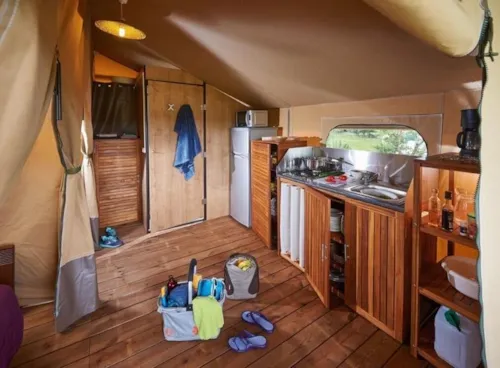 Accommodation - Tent Lodge Safari*** 2 Bedrooms - image n°3 - YELLOH! VILLAGE - LES RAMIÈRES