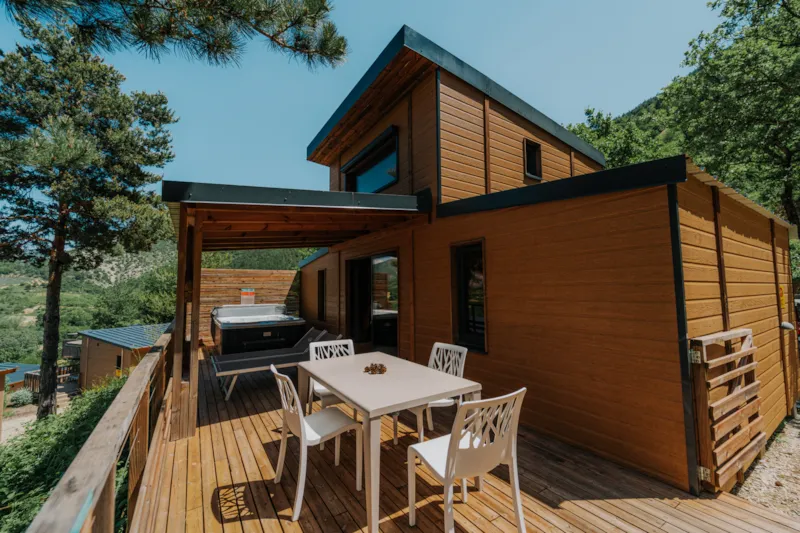 Chalet Angèle Premium Climatisé - 2 Chambres + Mezzanine - 2 Sdb + Spa