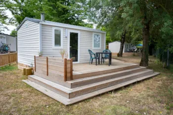 Mietunterkunft - Mobilheim 2 Personen 22 M2 - 1 Schlafzimmer - 1 Badezimmer Wc - Camping La Presqu'île de Champaubert