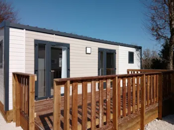 Mietunterkunft - Mobilheim 4 Personen 32 M2 - 2 Schlafzimmer - 1 Badezimmer - Camping La Presqu'île de Champaubert