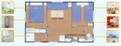 PRIVILEGE Mobile Home, 2 bedrooms, air conditioning, TV, 25 m²