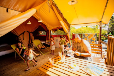 LODGE INSOLITE NATURE 2-bedroom tent. No bathroom facilities.