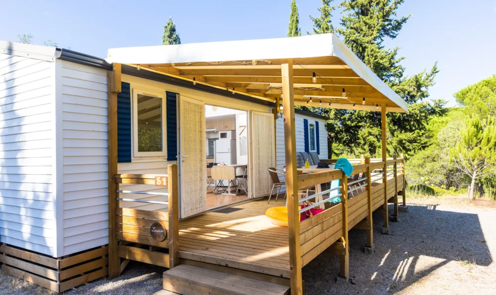 Mietunterkunft - Mobil-Home Privilege 3-Bett. Clim-Tv. 37 M². - Sites et Paysages Camping La Pinède