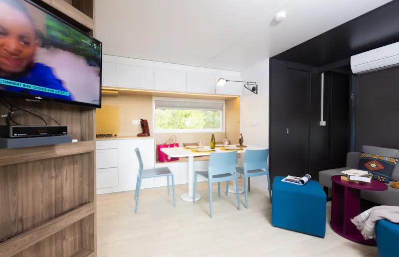 Mobil-Home Premium 3 Ch. Spa- Clim-Tv-Lave-Vaisselle-2Sdb.