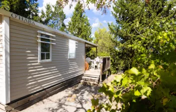 Mietunterkunft - Mobilheim Privilege 2 Schlafzimmer, Klimaanlage, Tv. - Sites et Paysages Camping La Pinède