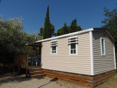 COMFORT Mobile Home, 2 bedrooms, air conditioning, no TV.