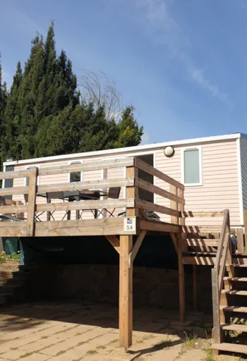 Accommodation - Mobil-Home Confort 27M² 3 Bedrooms + Terrace On Piles - Flower Camping du Moulin des Iscles
