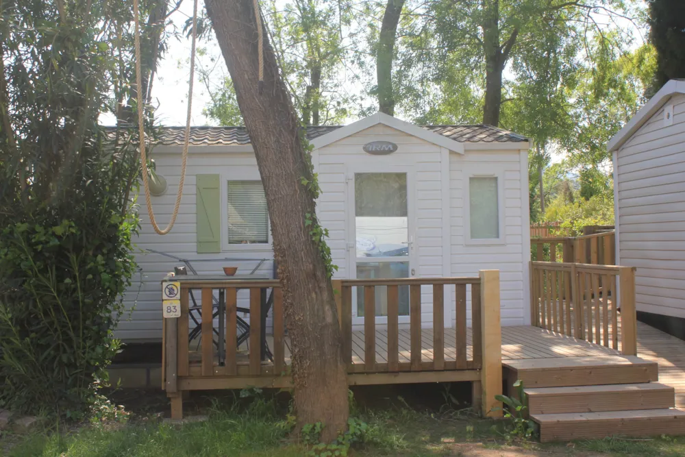 Huuraccommodatie(s) - Stacaravan Confort - 24M² 2 Slaapkamers + Terras Op Palen - Flower Camping du Moulin des Iscles